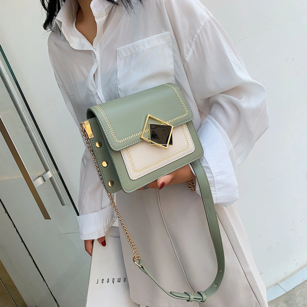 Ketting leren crossbody tas